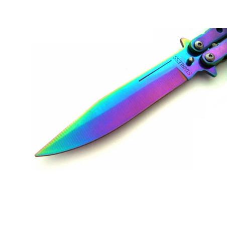 Nóż Motylek Rainbow N-495B