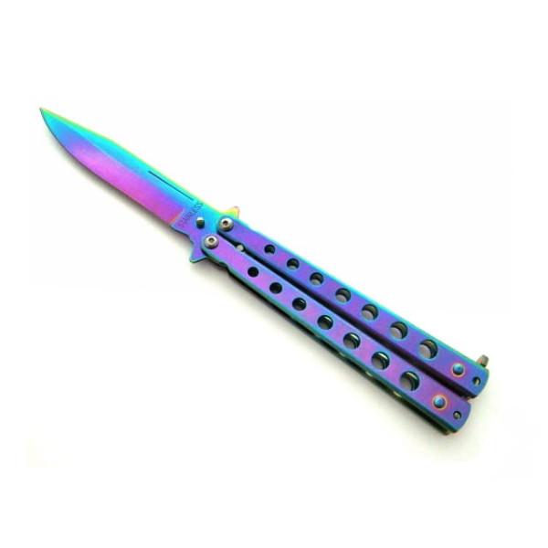Nóż Motylek Rainbow N-495B