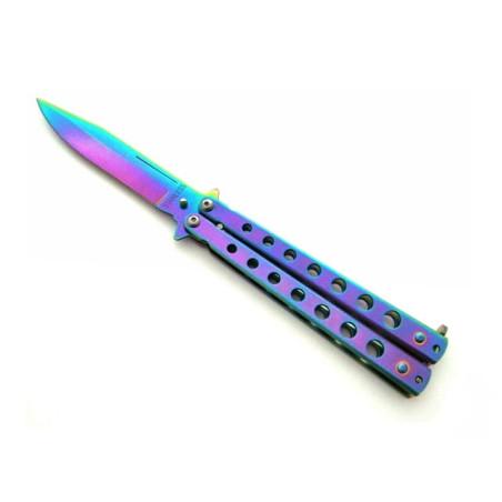 Nóż Motylek Rainbow N-495B