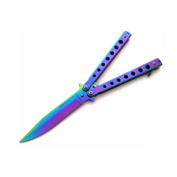 Nóż Motylek Rainbow N-495B