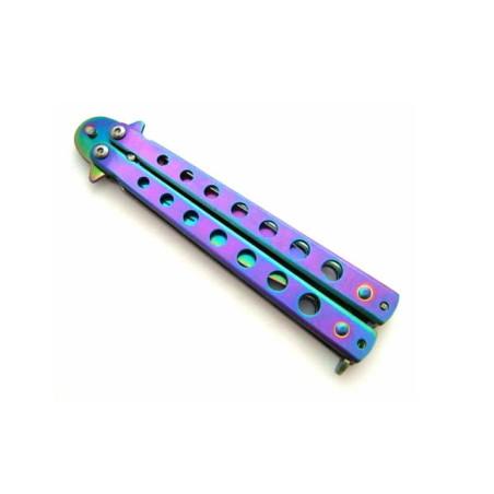 Nóż Motylek Rainbow N-495B