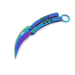 NÓŻ MOTYLEK RAINBOW KARAMBIT N-499B