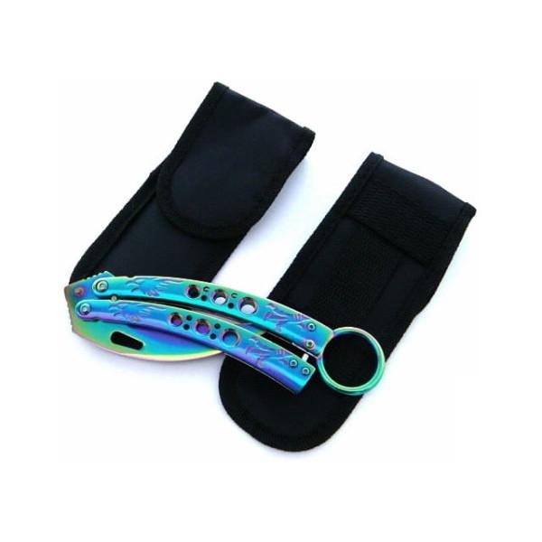 NÓŻ MOTYLEK RAINBOW KARAMBIT N-499B