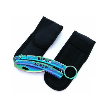NÓŻ MOTYLEK RAINBOW KARAMBIT N-499B