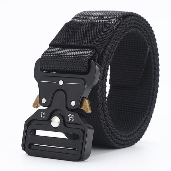 Pas Wojskowy Czarny PW-009B