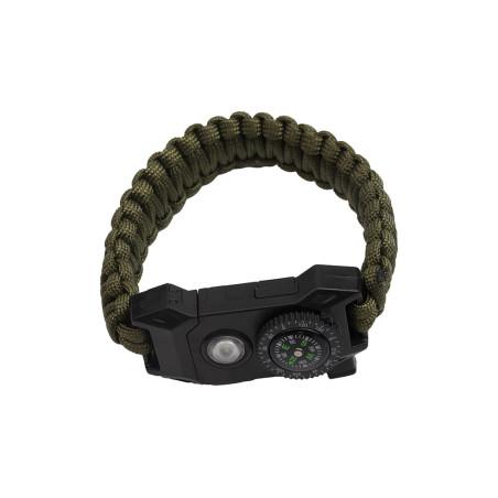 Bransoletka Survivalowa 9w1 Paracord Krzesiwo Kompas Latarka BR-004 Bransoletka Survivalowa 9w1 Paracord Krzesiwo Kompas Latarka BR-004