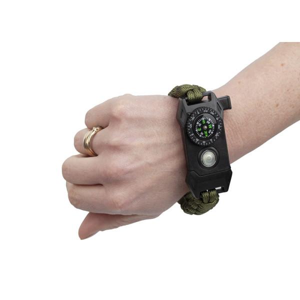 Bransoletka Survivalowa 9w1 Paracord Krzesiwo Kompas Latarka BR-004 Bransoletka Survivalowa 9w1 Paracord Krzesiwo Kompas Latarka BR-004