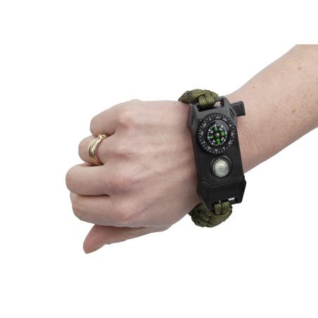 Bransoletka Survivalowa 9w1 Paracord Krzesiwo Kompas Latarka BR-004 Bransoletka Survivalowa 9w1 Paracord Krzesiwo Kompas Latarka BR-004