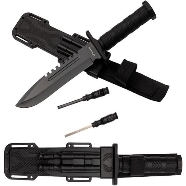 Nóż taktyczny HASTAA 15-HS-251 + krzesiwo i ostrzałka