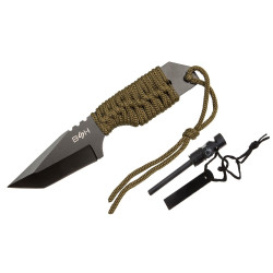 Nóż Taktyczny + Krzesiwo BSH N-313