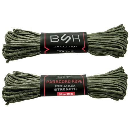 Linka Paracord Premium Strength BSH ADVENTURE BR-006A Zielona
