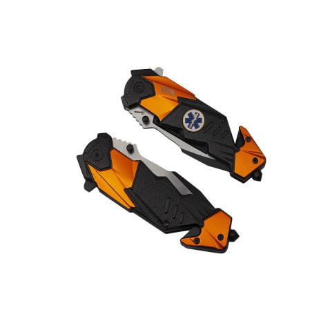 Nóż Ratowniczy ALBAINOX N-384B 18122-A Sprężynowy