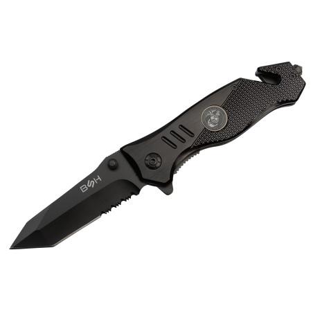 Nóż Ratowniczy BSH ADVENTURE N-386A Sprężynowy