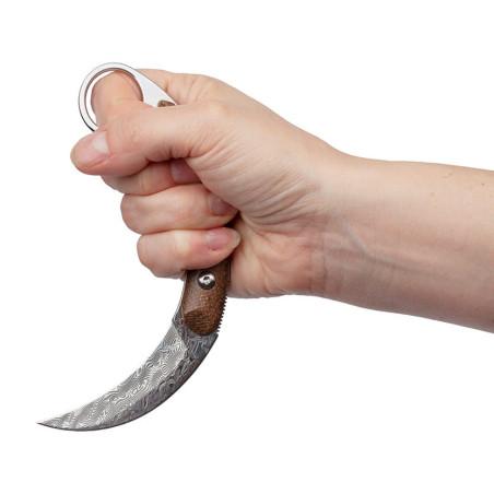 Nóż Karambit ze stali damasceńskiej BSH N-955 Nóż Karambit ze stali damasceńskiej BSH N-955