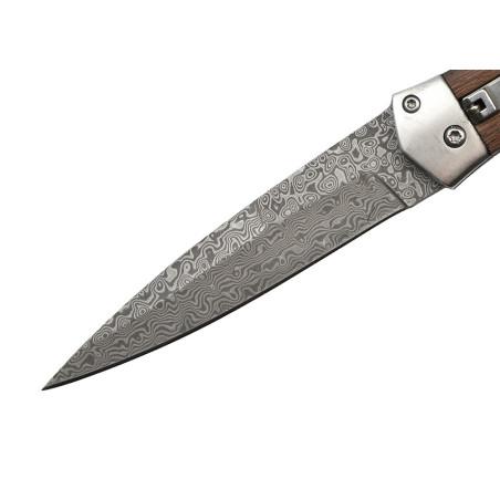 Nóż Sprężynowy Damasceński N-961 Damast Nóż Sprężynowy Damasceński N-961 Damast
