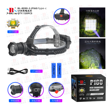 LATARKA CZOŁOWA X-BALOG BL-8090-2-P160 LCZ-035