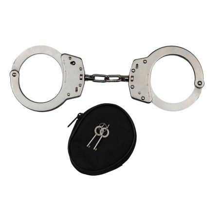 KAJDANKI POLICYJNE ŁAŃCUSZKOWE + KABURA KJ-007