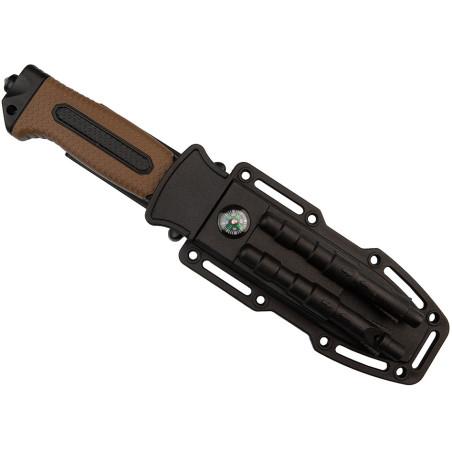 Nóż taktyczny HASTAA 10-HS-251 + krzesiwo i ostrzałka