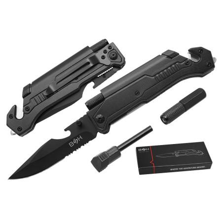 Nóż Ratowniczy BSH ADVENTURE 3w1 N-061Z Latarka Krzesiwo Nóż Ratowniczy BSH ADVENTURE 3w1 N-061Z Latarka Krzesiwo