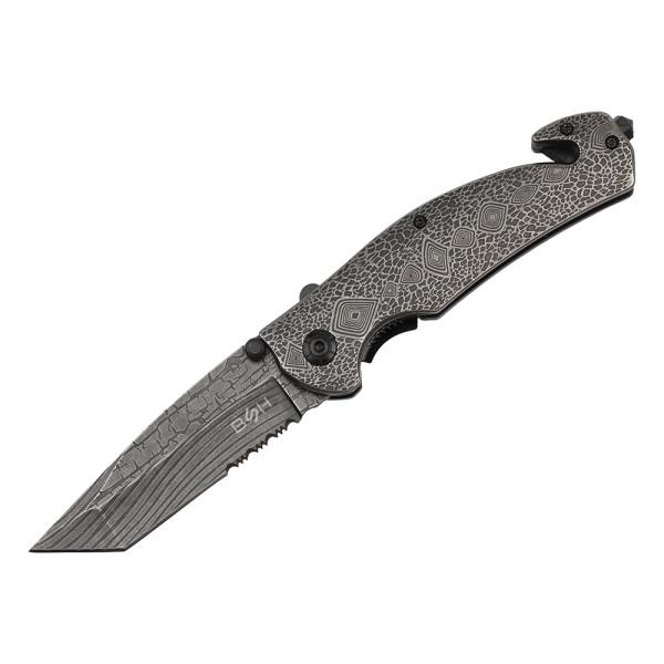 Nóż Ratowniczy BSH ADVENTURE N-392A Sprężynowy