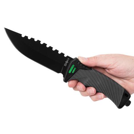 Nóż Taktyczny BSH ADVENTURE N-326B + Krzesiwo i Osełka