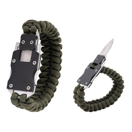 Bransoletka Survivalowa Paracord z Nożem BR-008