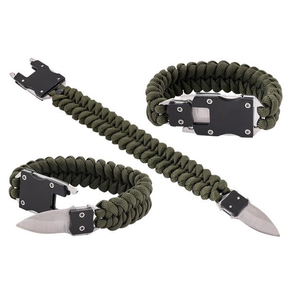 Bransoletka Survivalowa Paracord z Nożem BR-008