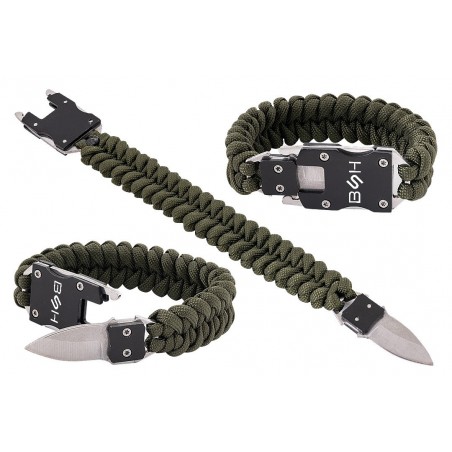 Bransoletka Survivalowa Paracord z Nożem BR-008