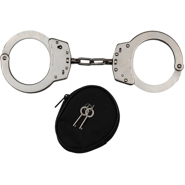 KAJDANKI POLICYJNE ŁAŃCUSZKOWE + KABURA KJ-007