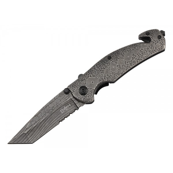 Nóż Ratowniczy BSH ADVENTURE N-392A Sprężynowy