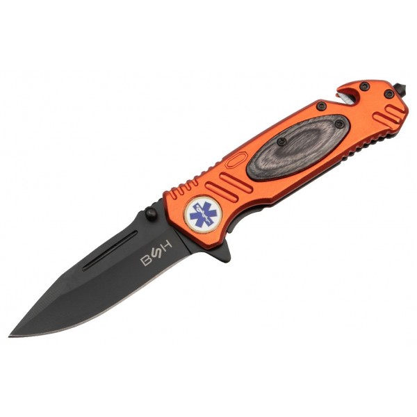 Nóż Ratowniczy BSH ADVENTURE N-380 Sprężynowy Nóż Ratowniczy BSH ADVENTURE N-380 Sprężynowy