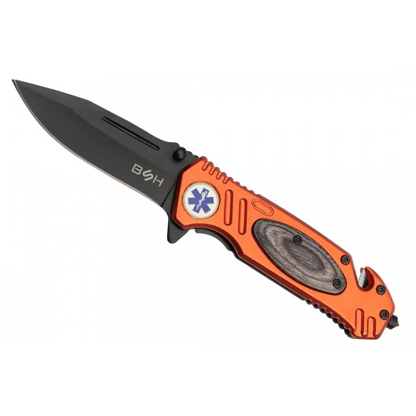 Nóż Ratowniczy BSH ADVENTURE N-380 Sprężynowy Nóż Ratowniczy BSH ADVENTURE N-380 Sprężynowy