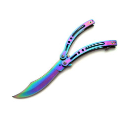 Nóż Motylek Rainbow N-454E