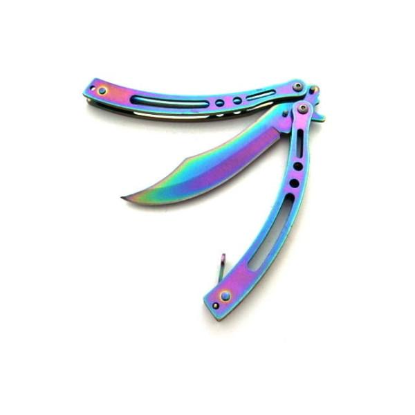 Nóż Motylek Rainbow N-454E