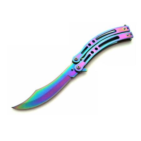 Nóż Motylek Rainbow N-454E