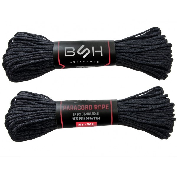 Linka Paracord Premium Strength BSH ADVENTURE Czarna BR-006B