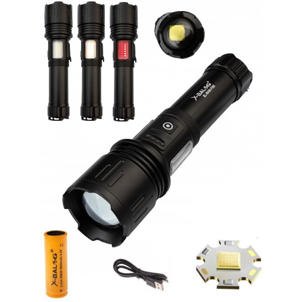 Latarka X-BALOG z 2x Bocznym Światłem BL-W406-P360 L-115 Powerbank Latarka X-BALOG z 2x Bocznym Światłem BL-W406-P360 L-115 Powerbank