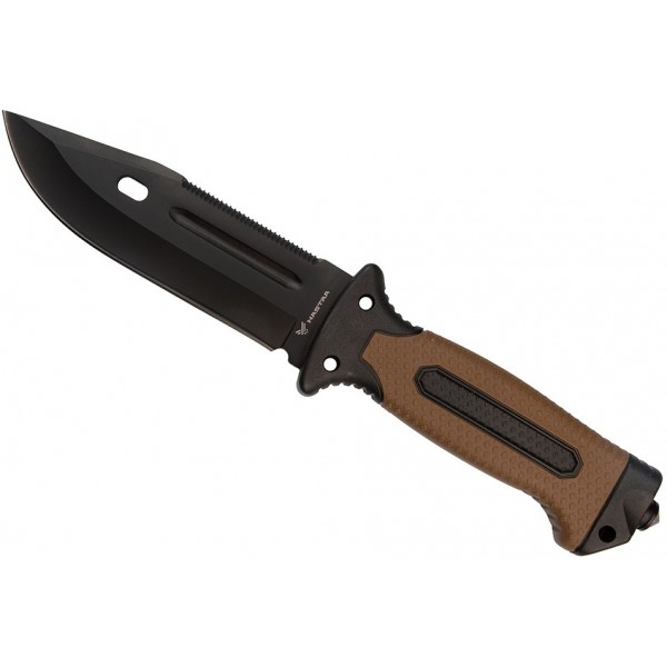 Nóż taktyczny HASTAA 10-HS-251 + krzesiwo i ostrzałka