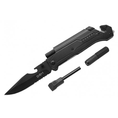 Nóż Ratowniczy BSH ADVENTURE 3w1 N-061Z Latarka Krzesiwo Nóż Ratowniczy BSH ADVENTURE 3w1 N-061Z Latarka Krzesiwo