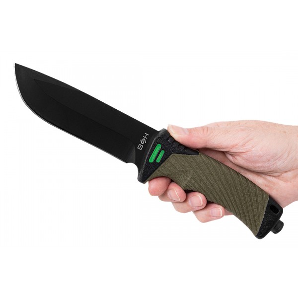 Nóż Taktyczny BSH ADVENTURE N-327A + Krzesiwo i Osełka