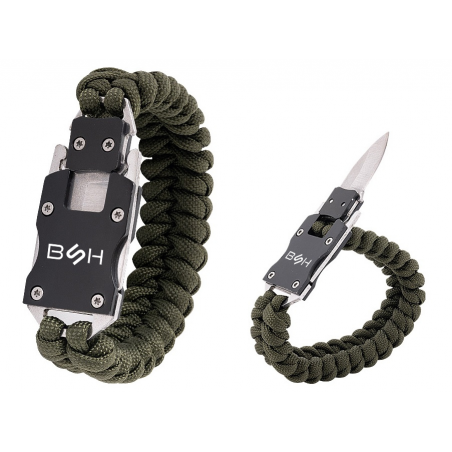 Bransoletka Survivalowa Paracord z Nożem BR-008