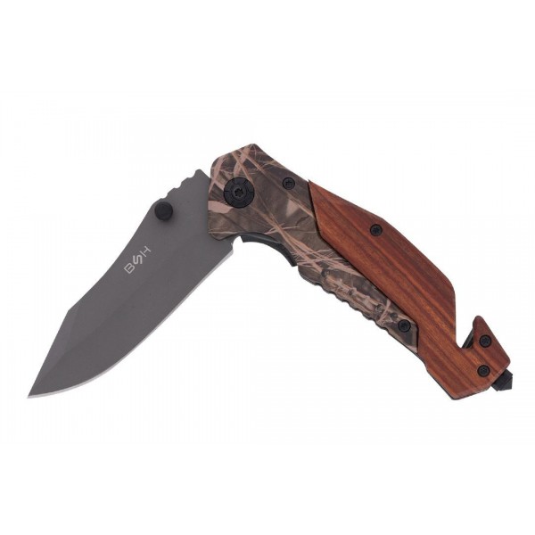 Nóż Ratowniczy BSH ADVENTURE N-537C Sprężynowy