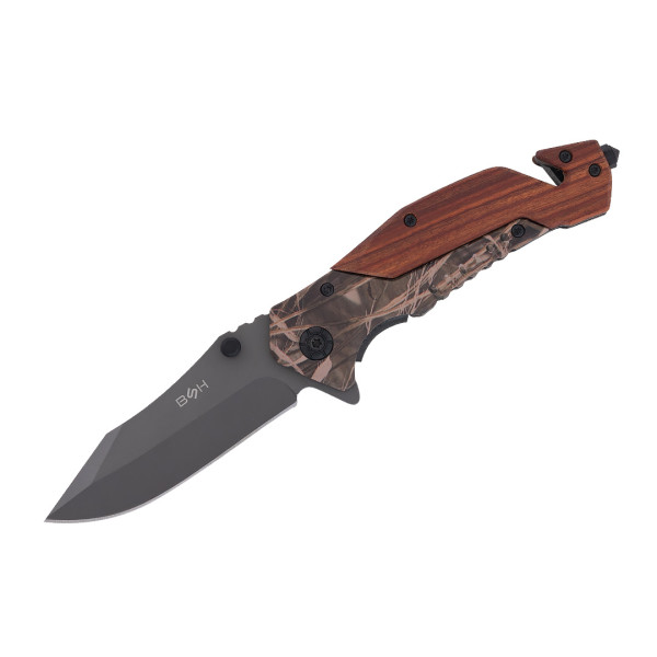 Nóż Ratowniczy BSH ADVENTURE N-537C Sprężynowy