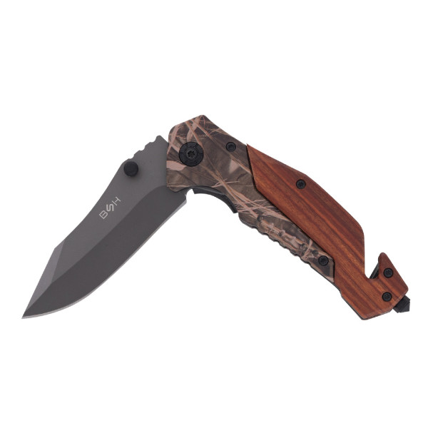 Nóż Ratowniczy BSH ADVENTURE N-537C Sprężynowy