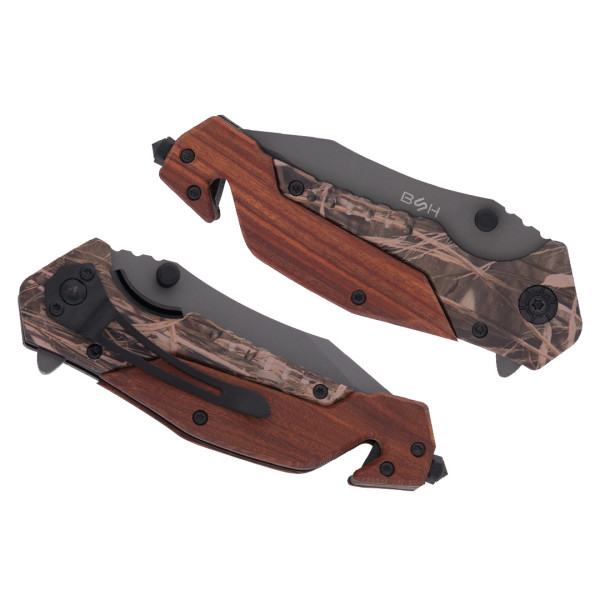 Nóż Ratowniczy BSH ADVENTURE N-537C Sprężynowy