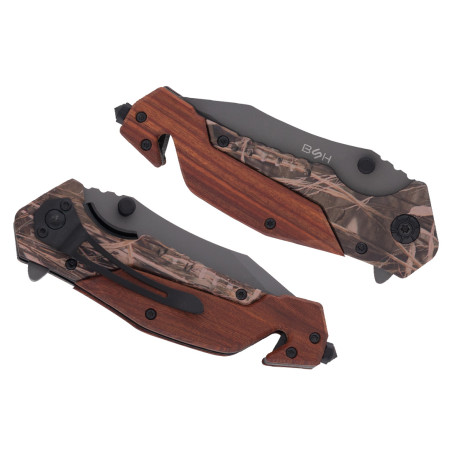 Nóż Ratowniczy BSH ADVENTURE N-537C Sprężynowy