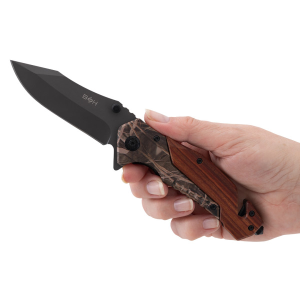 Nóż Ratowniczy BSH ADVENTURE N-537C Sprężynowy