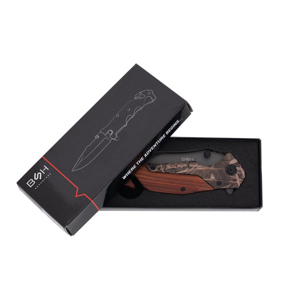 Nóż Ratowniczy BSH ADVENTURE N-537C Sprężynowy