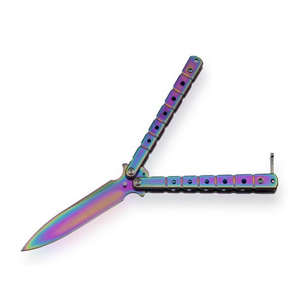 Nóż Motylek Rainbow N-495E