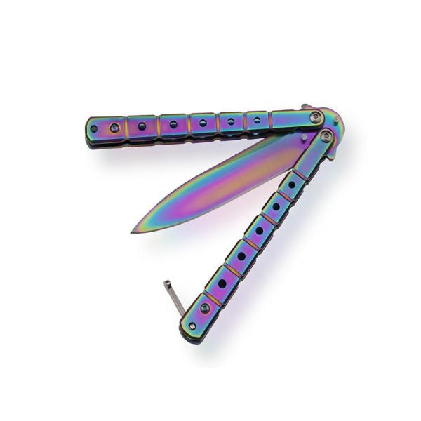 Nóż Motylek Rainbow N-495E